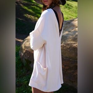 Free People Movement hot shot tee romper
 in bleached clay
Like new